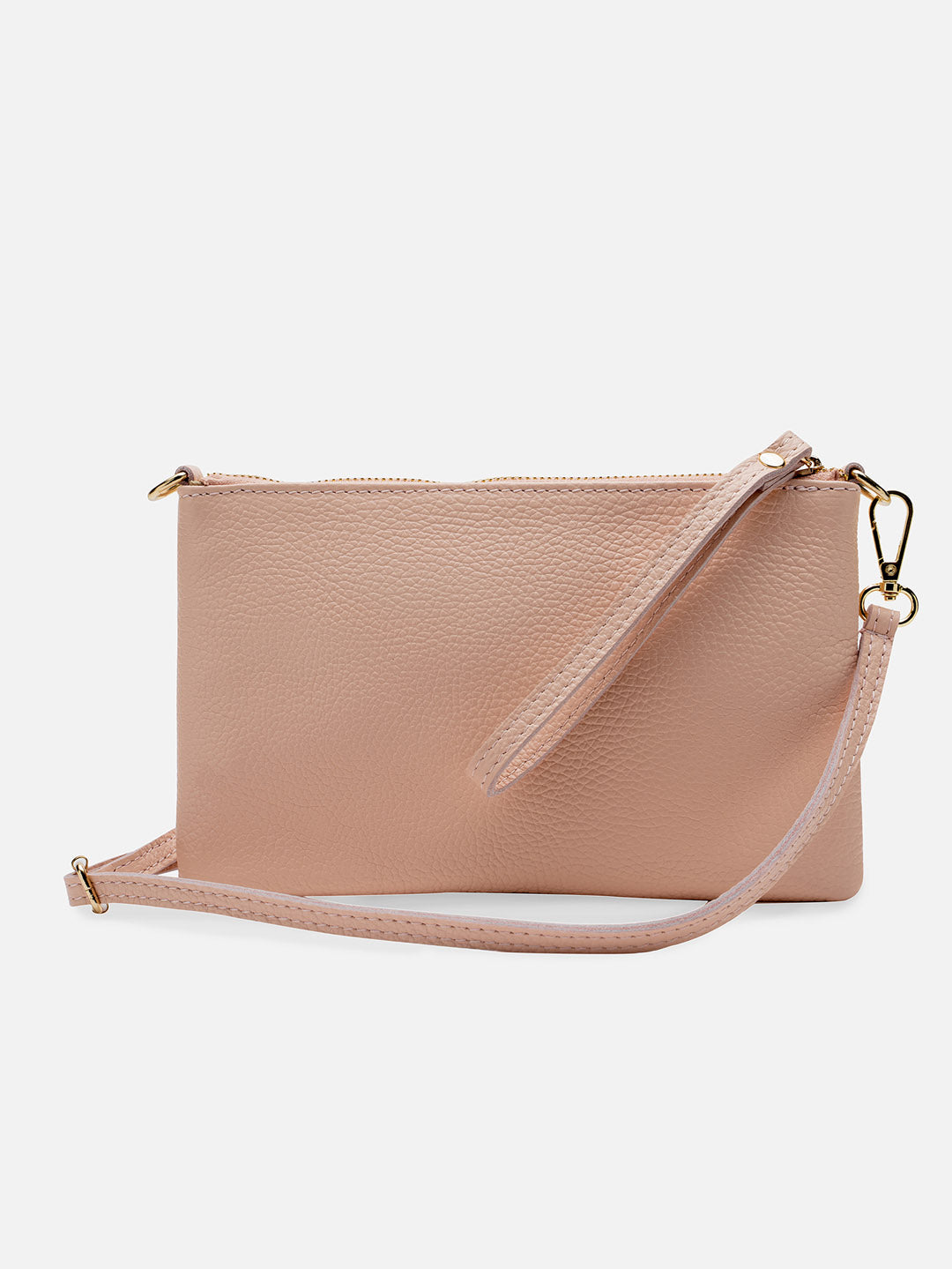 Eleganza Duo-Size Leather Clutch