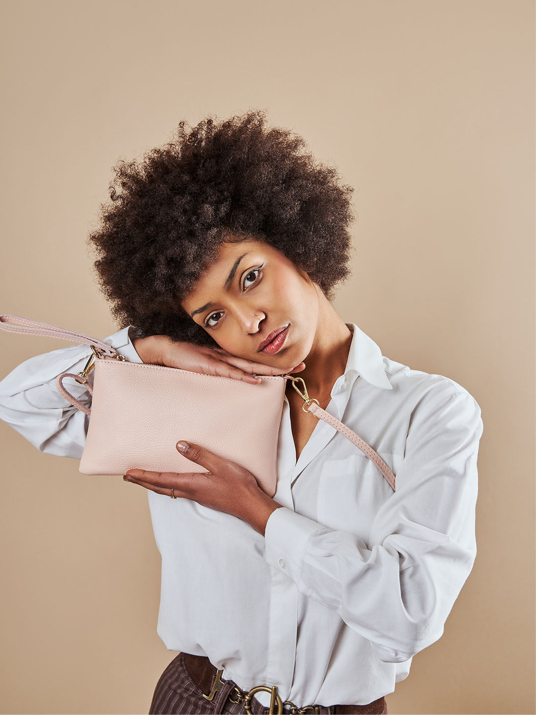 Eleganza Duo-Size Leather Clutch