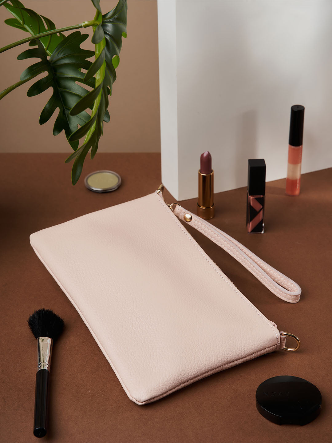Eleganza Duo-Size Leather Clutch