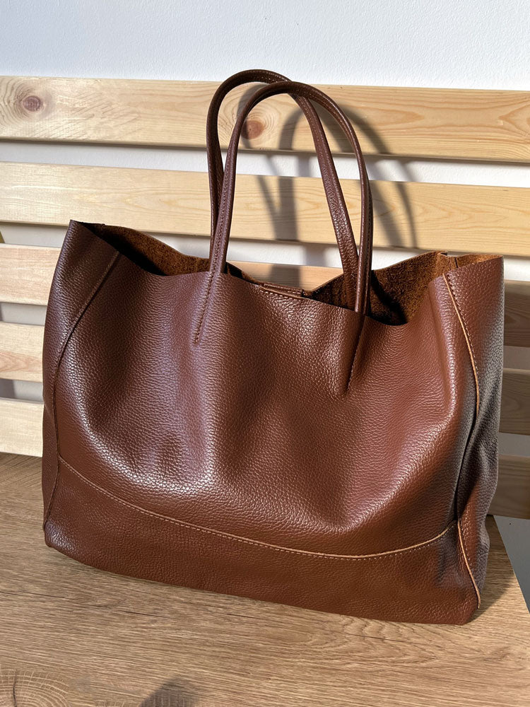Classic 100% Leather Tote