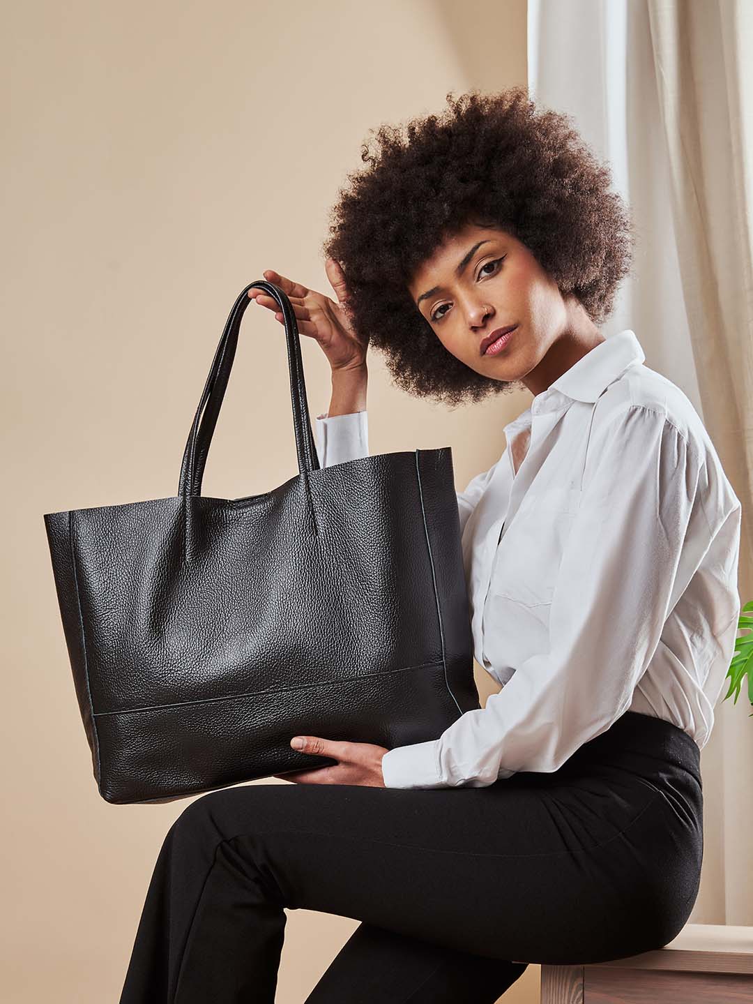 Classic 100% Leather Tote
