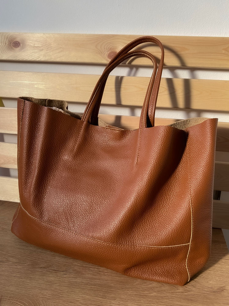 Classic 100% Leather Tote