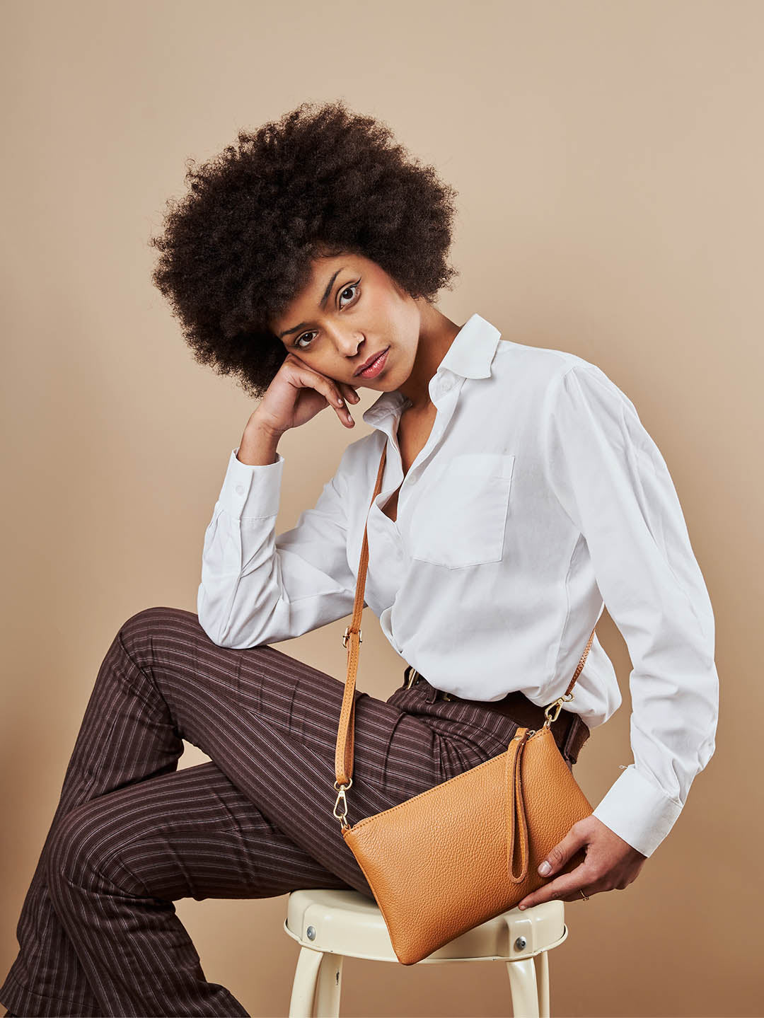 Eleganza Duo-Size Leather Clutch