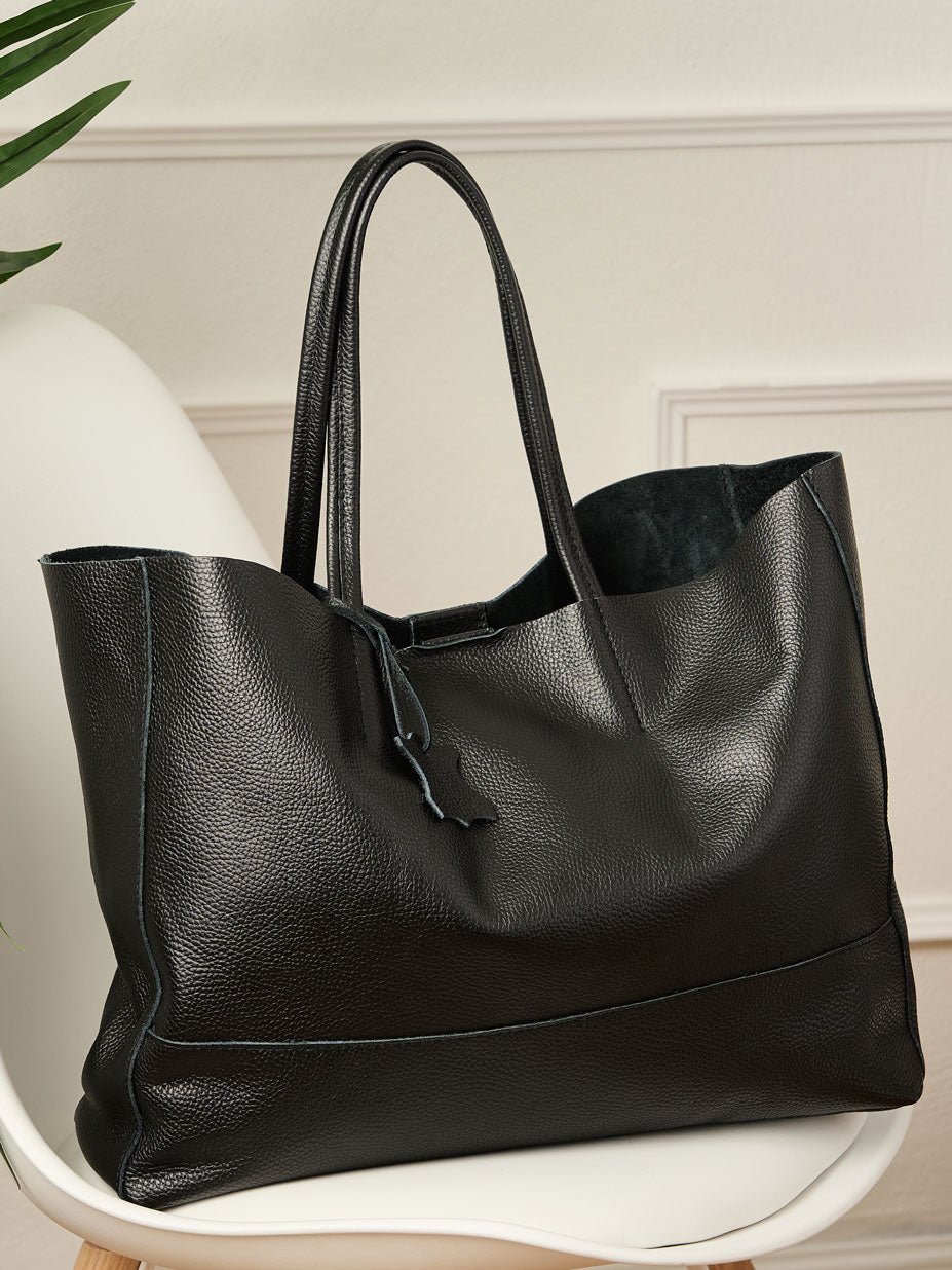Classic 100% Leather Tote