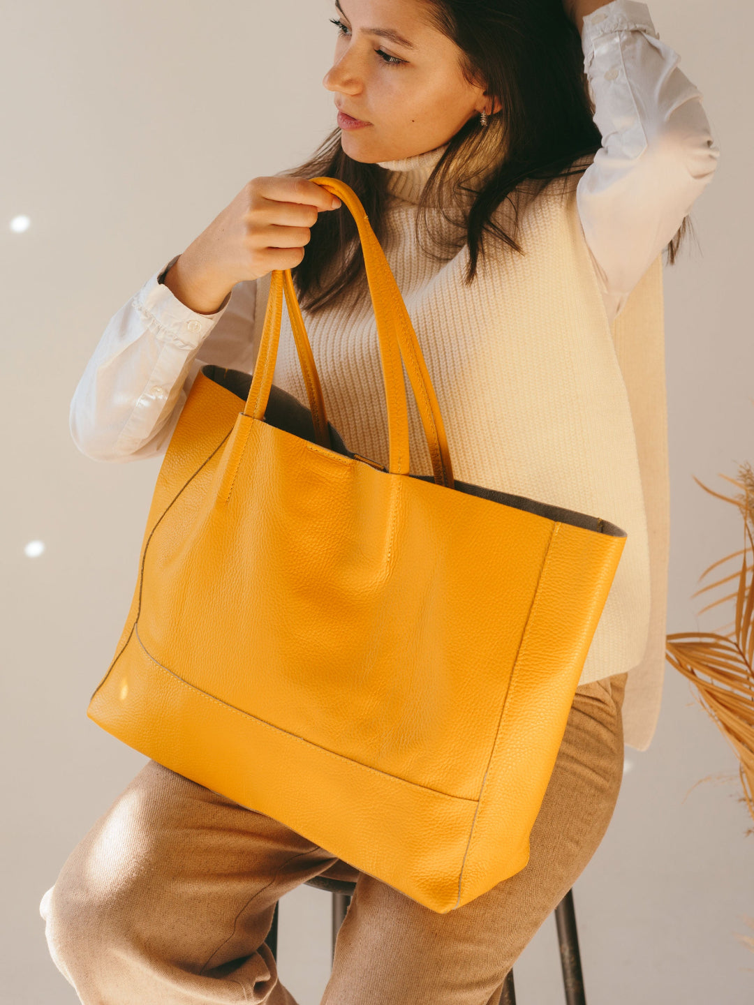 Classic 100% Leather Tote